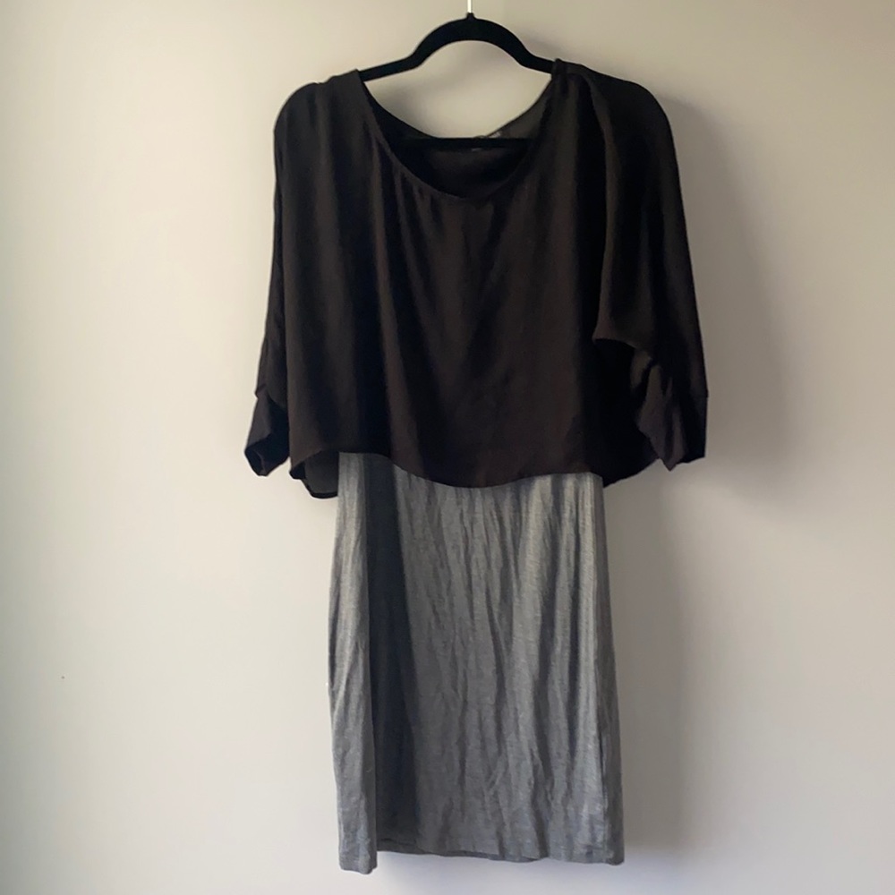 Tank dress with top overlay (attached)
